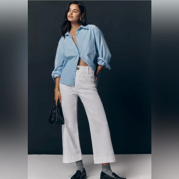 Anthropology Maeve The Colette Cropped Wide Leg Jeans - Picture 1 of 7